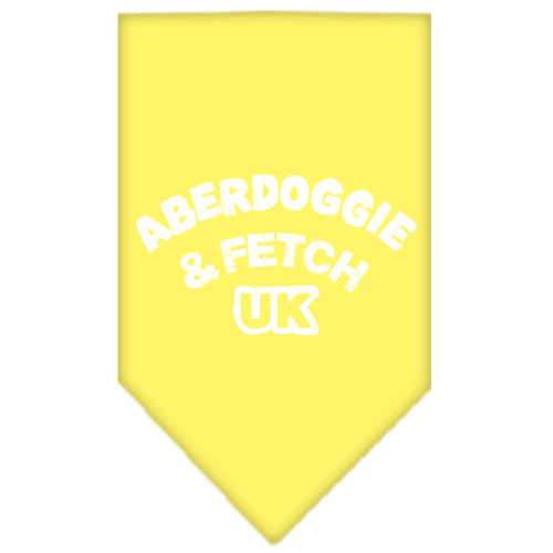 Aberdoggie UK Screen Print Bandana Yellow Large